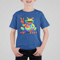 Tie-Dye Frog Peace Sign Hippie T Shirt For Kid Toad Trends Effect Printing - Wonder Print Shop