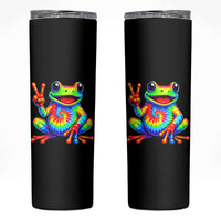 Tie-Dye Frog Peace Sign Hippie Skinny Tumbler Toad Trends Effect Printing - Wonder Print Shop