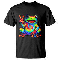 Tie-Dye Frog Peace Sign Hippie T Shirt Toad Trends Effect Printing - Wonder Print Shop