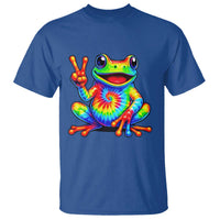 Tie-Dye Frog Peace Sign Hippie T Shirt Toad Trends Effect Printing - Wonder Print Shop