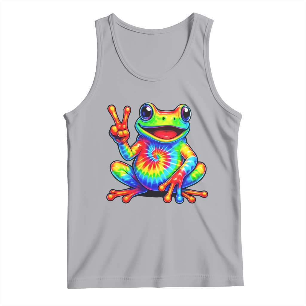 Tie-Dye Frog Peace Sign Hippie Tank Top Toad Trends Effect Printing - Wonder Print Shop