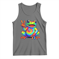 Tie-Dye Frog Peace Sign Hippie Tank Top Toad Trends Effect Printing - Wonder Print Shop