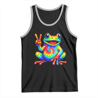 Tie-Dye Frog Peace Sign Hippie Tank Top Toad Trends Effect Printing - Wonder Print Shop