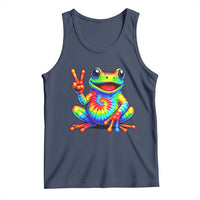 Tie-Dye Frog Peace Sign Hippie Tank Top Toad Trends Effect Printing - Wonder Print Shop