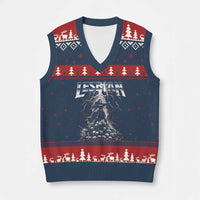 Lesbian V-Neck Knit Sweater Vest Funny Meme Dark Fantasy - Wonder Print Shop