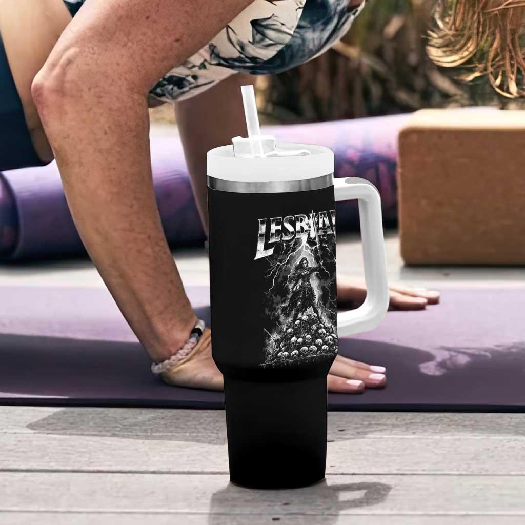 Lesbian Tumbler With Handle Funny Meme Dark Fantasy