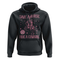 Save A Horse Ride A Cowgirl Hoodie Subtle Lesbian Cowgirl Western LGBTQ Pride Month - Wonder Print Shop