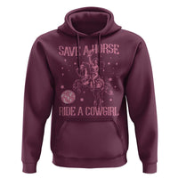 Save A Horse Ride A Cowgirl Hoodie Subtle Lesbian Cowgirl Western LGBTQ Pride Month - Wonder Print Shop