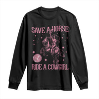 Save A Horse Ride A Cowgirl Long Sleeve Shirt Subtle Lesbian Cowgirl Western LGBTQ Pride Month - Wonder Print Shop