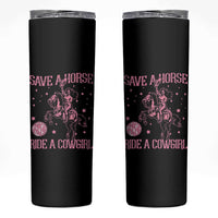 Save A Horse Ride A Cowgirl Skinny Tumbler Subtle Lesbian Cowgirl Western LGBTQ Pride Month - Wonder Print Shop