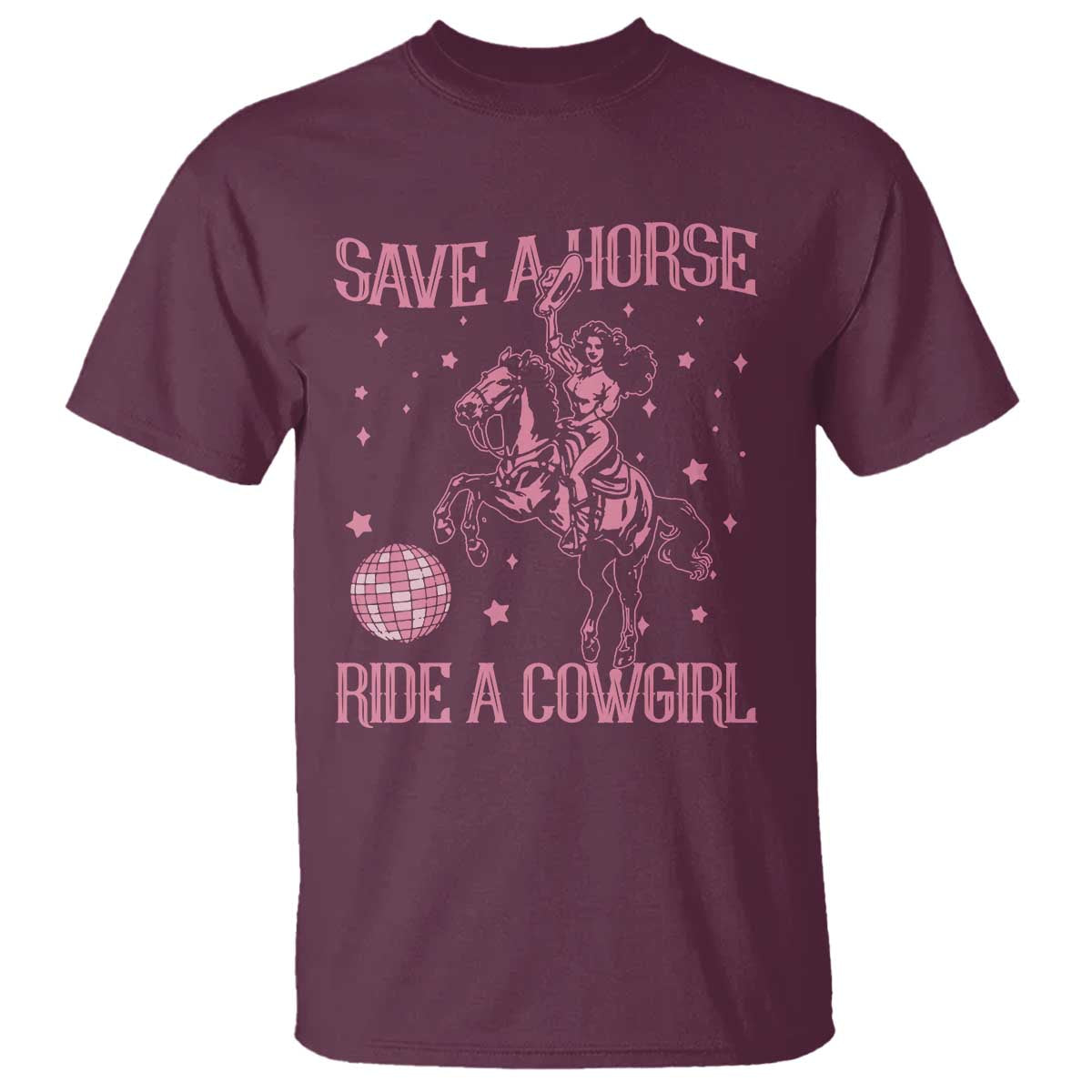 Save A Horse Ride A Cowgirl T Shirt Subtle Lesbian Cowgirl Western LGBTQ Pride Month - Wonder Print Shop
