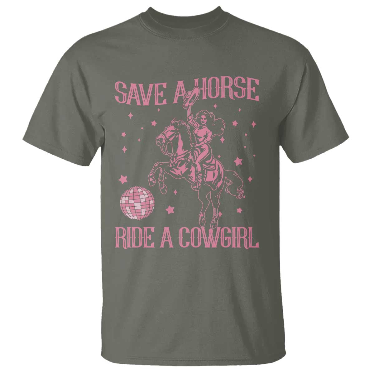 Save A Horse Ride A Cowgirl T Shirt Subtle Lesbian Cowgirl Western LGBTQ Pride Month - Wonder Print Shop