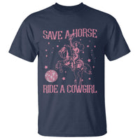 Save A Horse Ride A Cowgirl T Shirt Subtle Lesbian Cowgirl Western LGBTQ Pride Month - Wonder Print Shop
