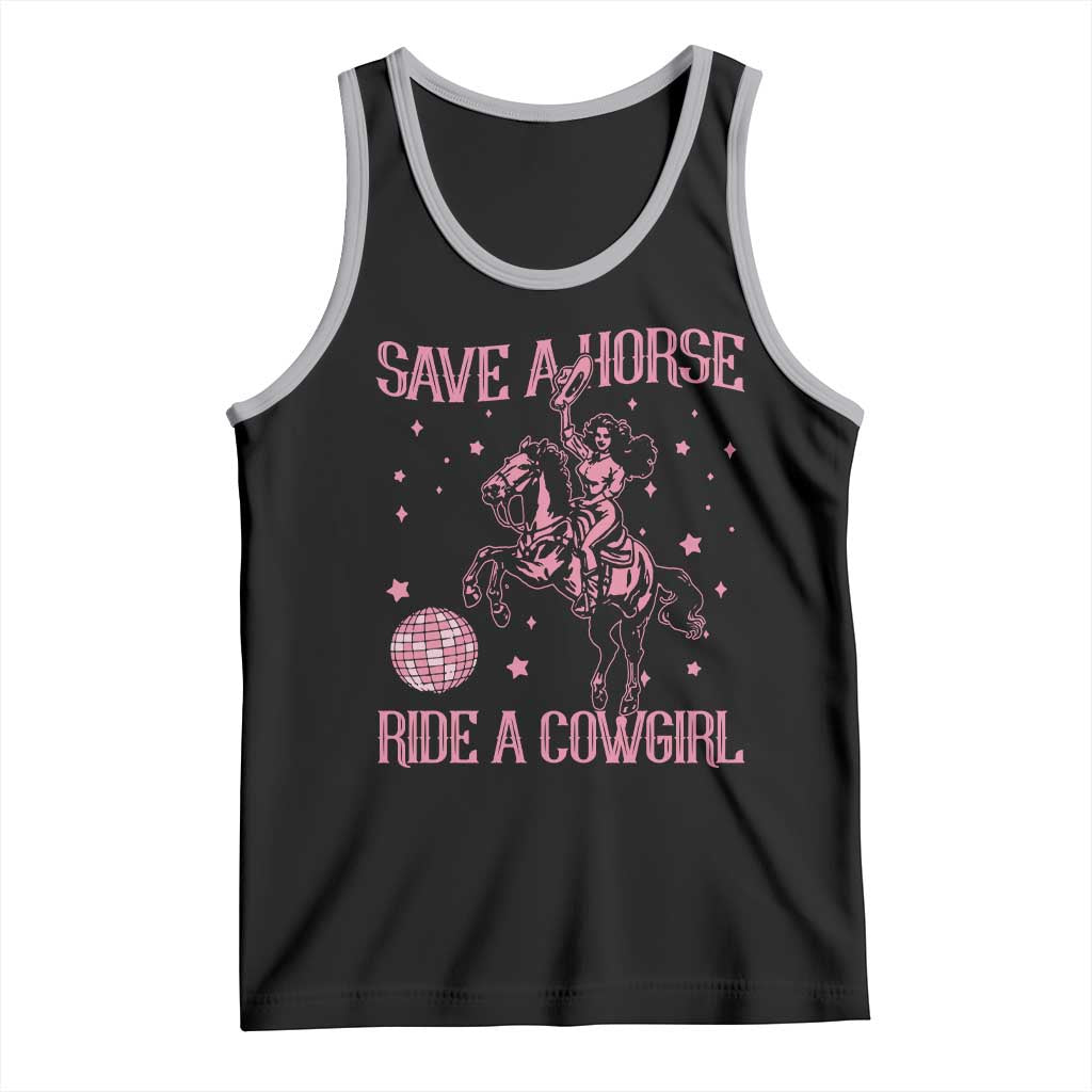 Save A Horse Ride A Cowgirl Tank Top Subtle Lesbian Cowgirl Western LGBTQ Pride Month - Wonder Print Shop