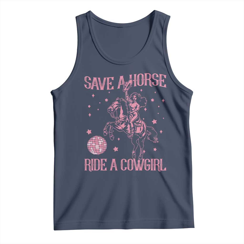Save A Horse Ride A Cowgirl Tank Top Subtle Lesbian Cowgirl Western LGBTQ Pride Month - Wonder Print Shop