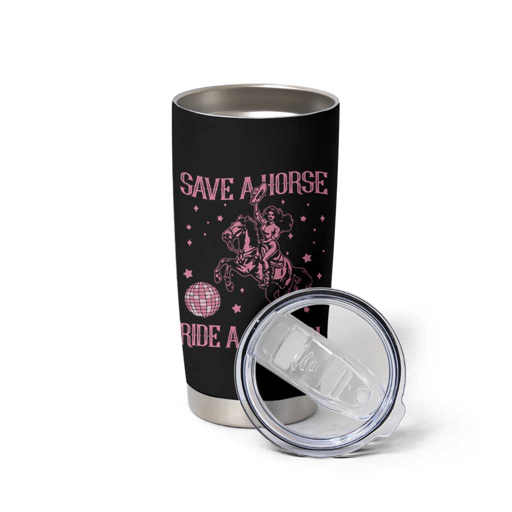 Save A Horse Ride A Cowgirl Tumbler Cup Subtle Lesbian Cowgirl Western LGBTQ Pride Month - Wonder Print Shop