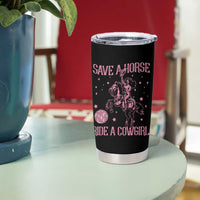 Save A Horse Ride A Cowgirl Tumbler Cup Subtle Lesbian Cowgirl Western LGBTQ Pride Month - Wonder Print Shop