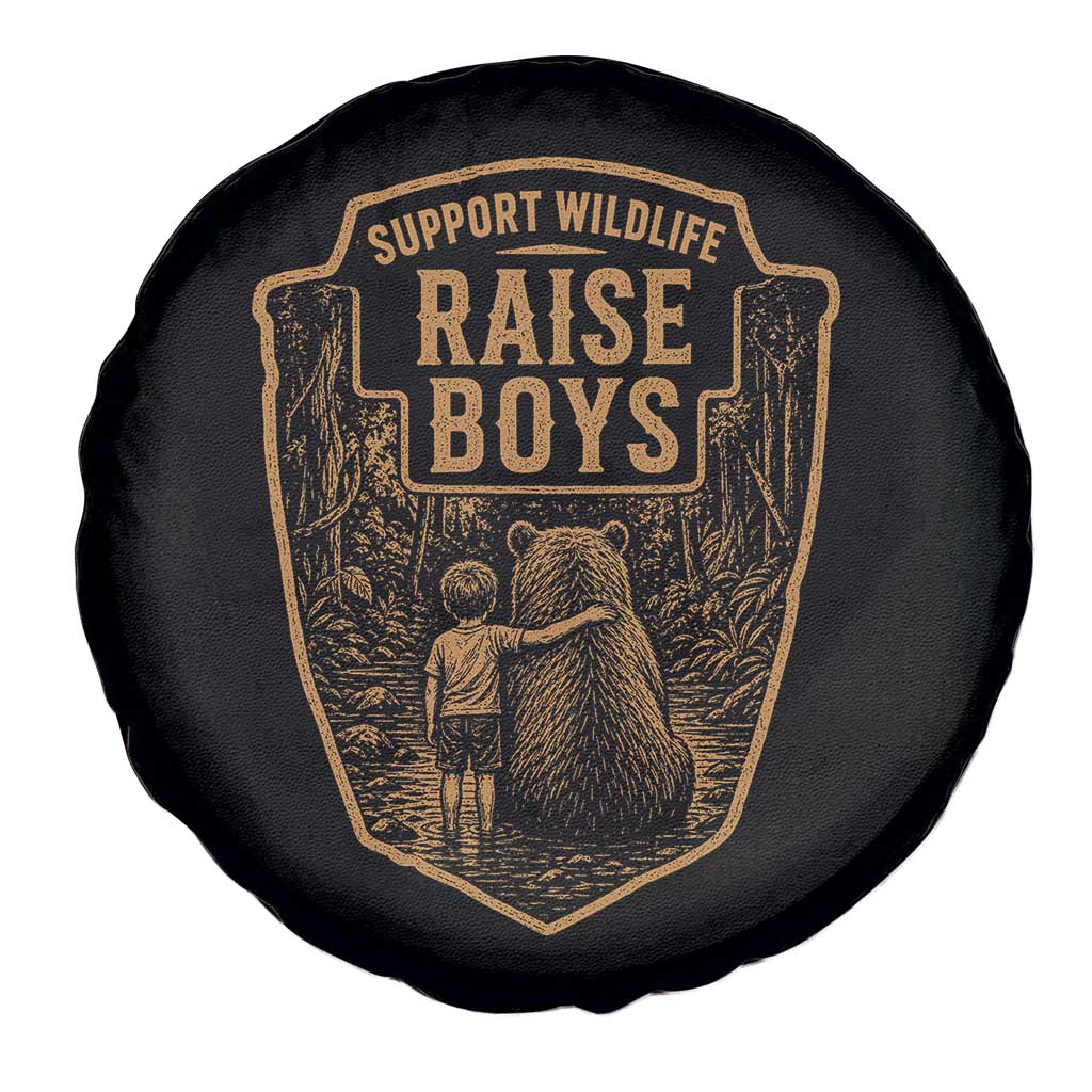 Support Wildlife Raise Boys Spare Tire Cover Funny Mama Bear Outdoor Family Nature Lover Gift