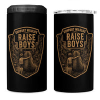 Support Wildlife Raise Boys 4 in 1 Can Cooler Tumbler Funny Mama Bear Outdoor Family Nature Lover Gift