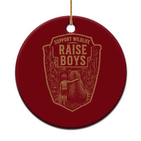 Support Wildlife Raise Boys Ceramic Ornament Funny Mama Bear Outdoor Family Nature Lover Gift