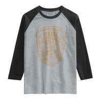 Support Wildlife Raise Boys Raglan Shirt Funny Mama Bear Outdoor Family Nature Lover Gift