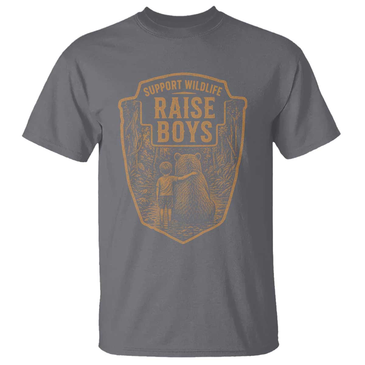 Support Wildlife Raise Boys T Shirt Funny Mama Bear Outdoor Family Nature Lover Gift