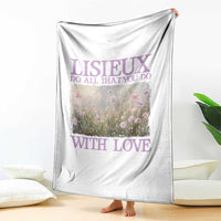 St Therese of Lisieux Throw Blanket Catholic Saint Gift for Girls Orthodox Christian