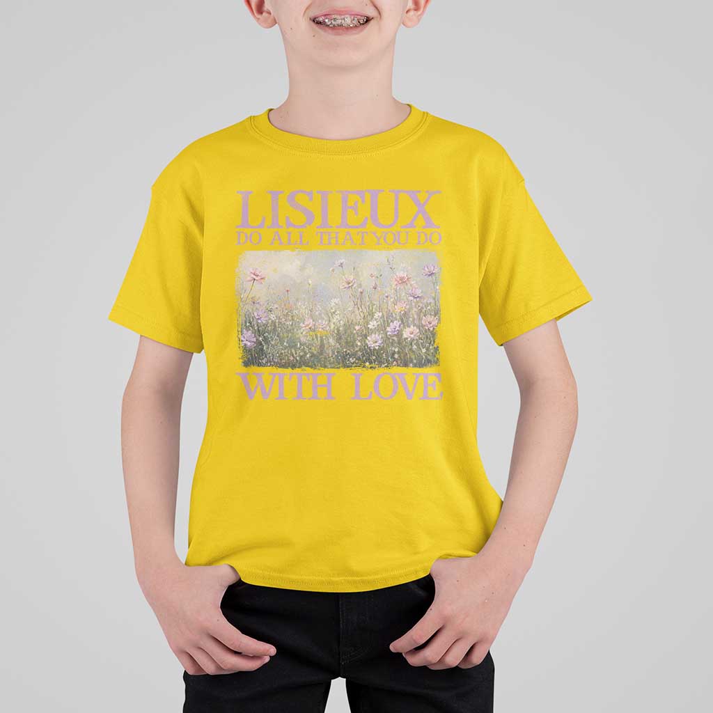 St Therese of Lisieux T Shirt For Kid Catholic Saint Gift for Girls Orthodox Christian