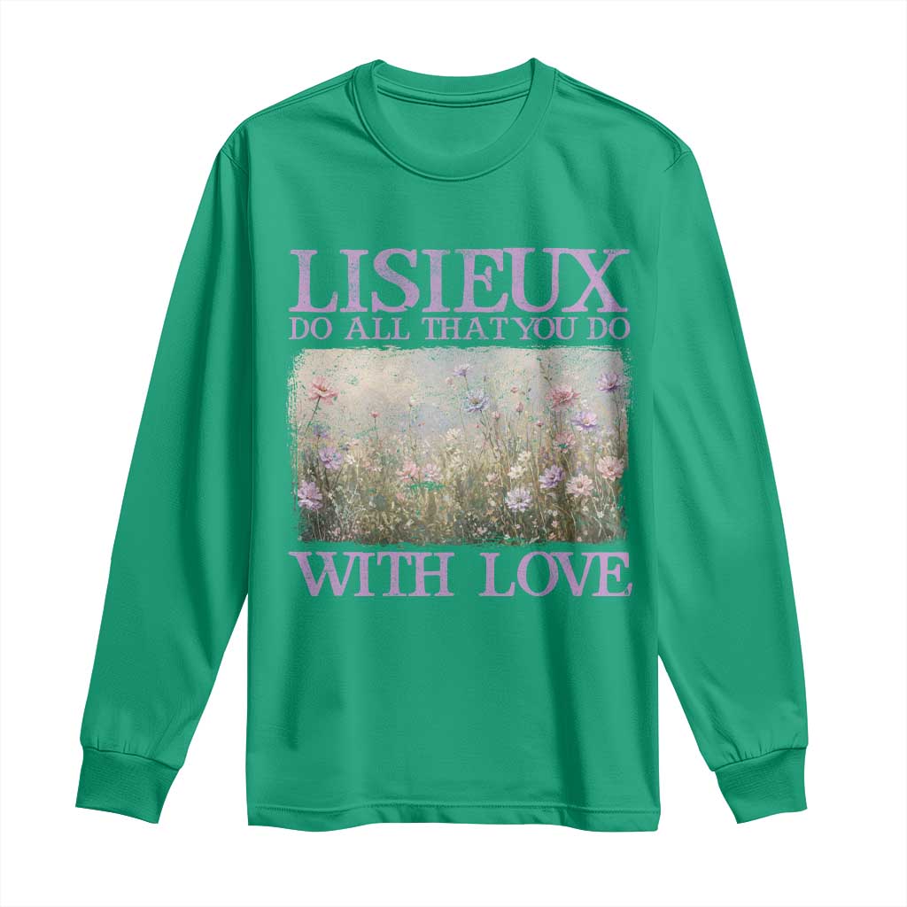 St Therese of Lisieux Long Sleeve Shirt Catholic Saint Gift for Girls Orthodox Christian