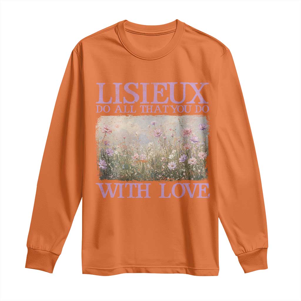 St Therese of Lisieux Long Sleeve Shirt Catholic Saint Gift for Girls Orthodox Christian