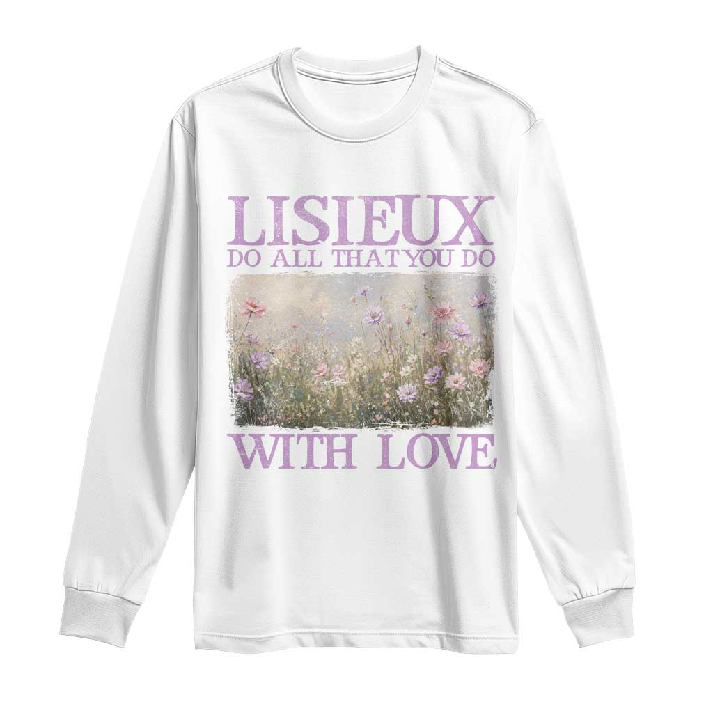 St Therese of Lisieux Long Sleeve Shirt Catholic Saint Gift for Girls Orthodox Christian