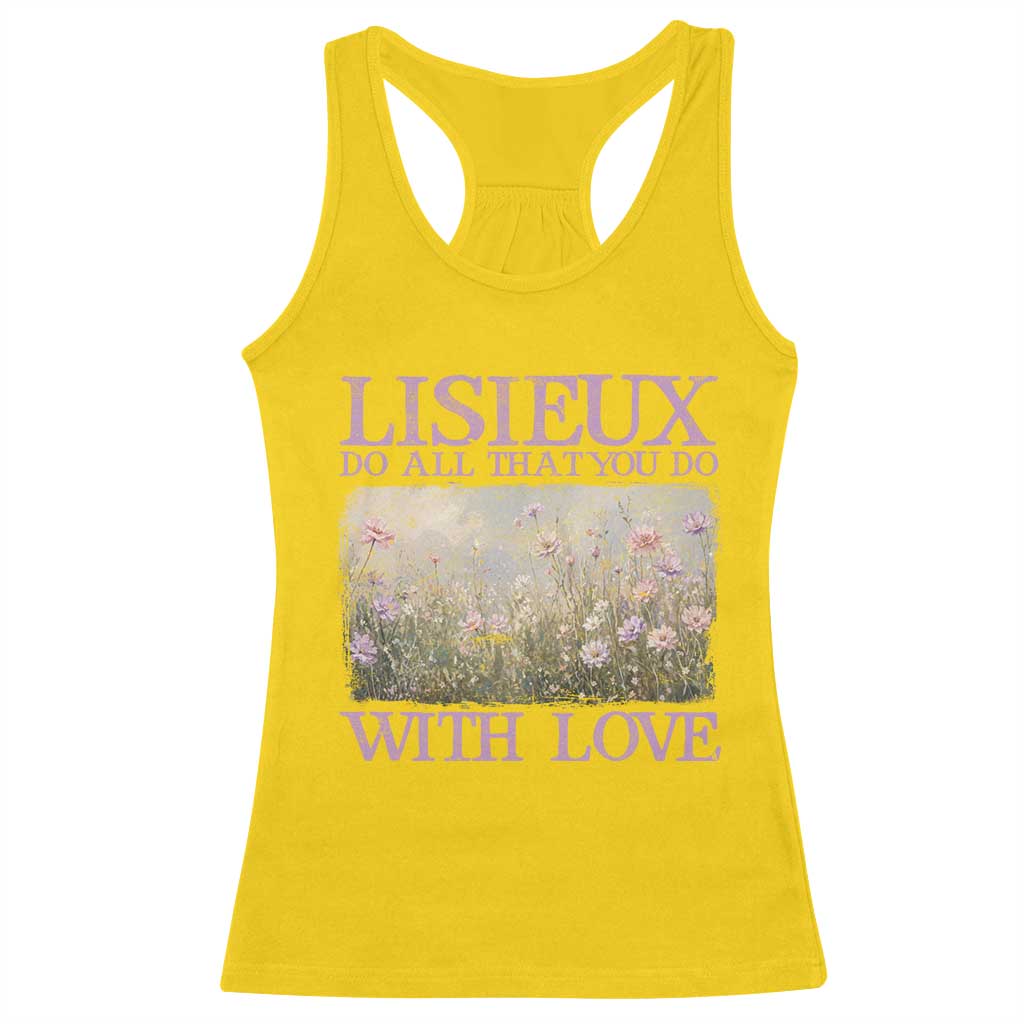 St Therese of Lisieux Racerback Tank Top Catholic Saint Gift for Girls Orthodox Christian