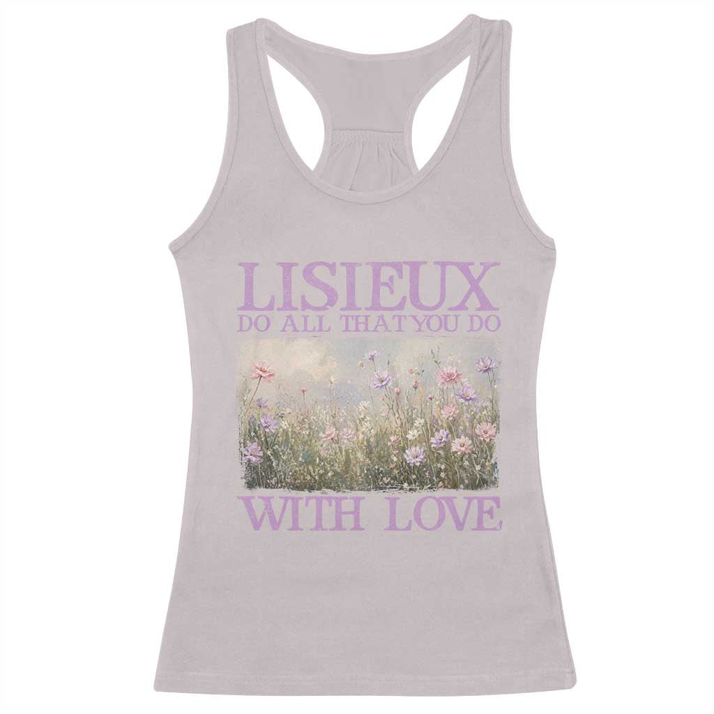 St Therese of Lisieux Racerback Tank Top Catholic Saint Gift for Girls Orthodox Christian