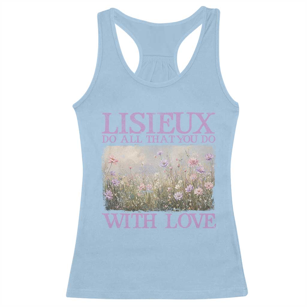 St Therese of Lisieux Racerback Tank Top Catholic Saint Gift for Girls Orthodox Christian