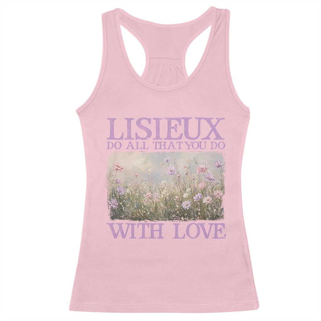 St Therese of Lisieux Racerback Tank Top Catholic Saint Gift for Girls Orthodox Christian