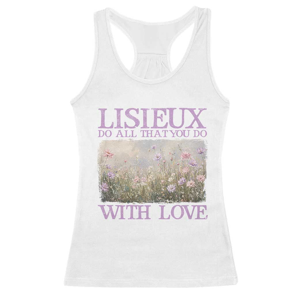 St Therese of Lisieux Racerback Tank Top Catholic Saint Gift for Girls Orthodox Christian