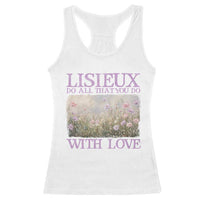 St Therese of Lisieux Racerback Tank Top Catholic Saint Gift for Girls Orthodox Christian