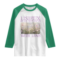 St Therese of Lisieux Raglan Shirt Catholic Saint Gift for Girls Orthodox Christian