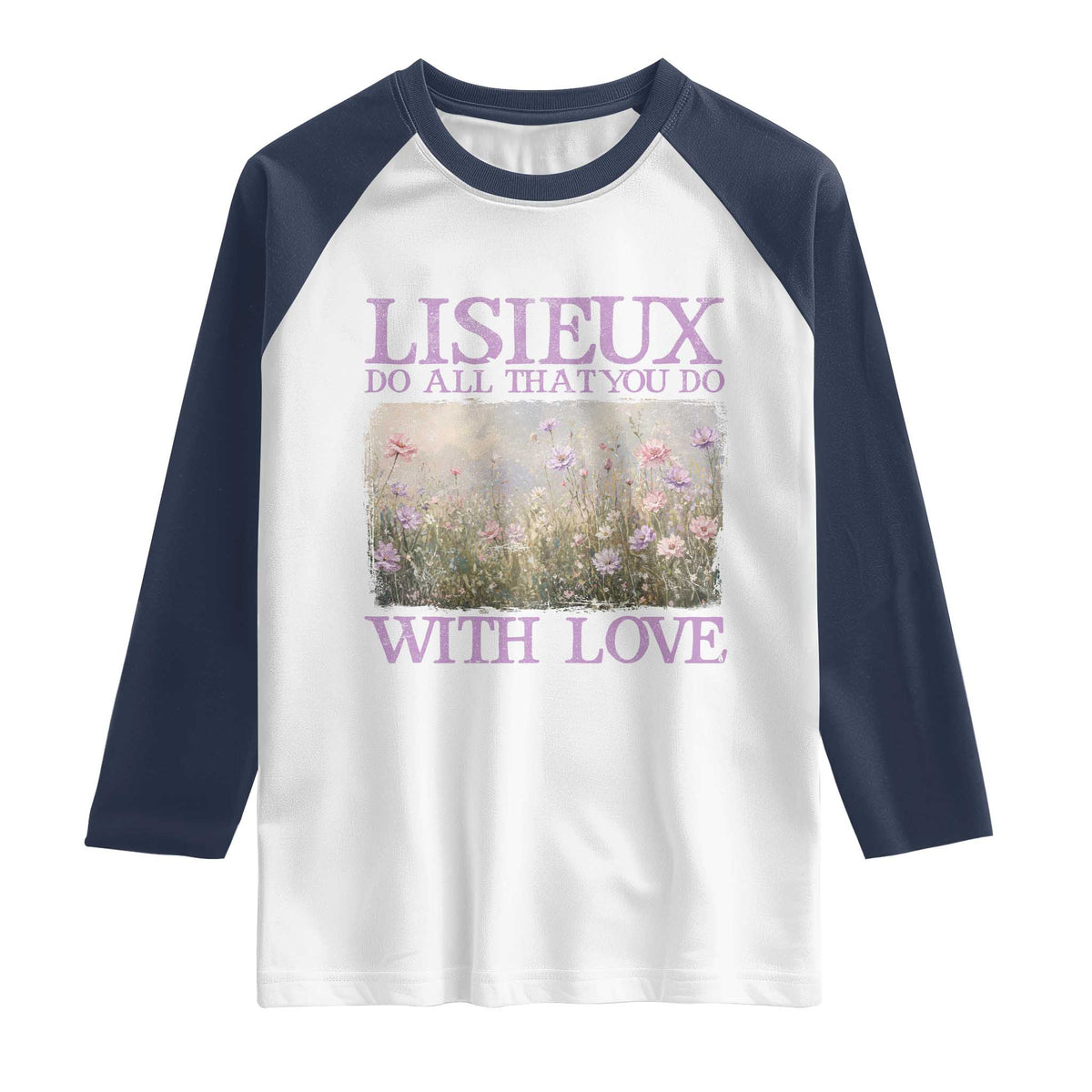St Therese of Lisieux Raglan Shirt Catholic Saint Gift for Girls Orthodox Christian