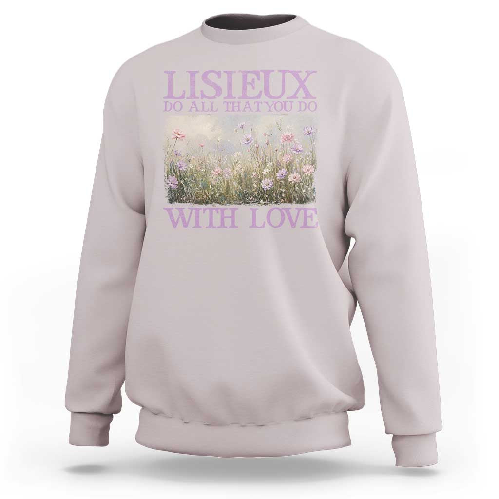 St Therese of Lisieux Sweatshirt Catholic Saint Gift for Girls Orthodox Christian