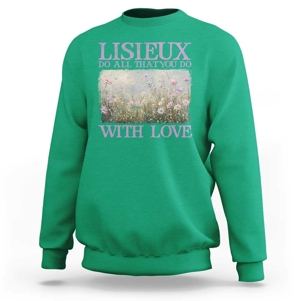 St Therese of Lisieux Sweatshirt Catholic Saint Gift for Girls Orthodox Christian