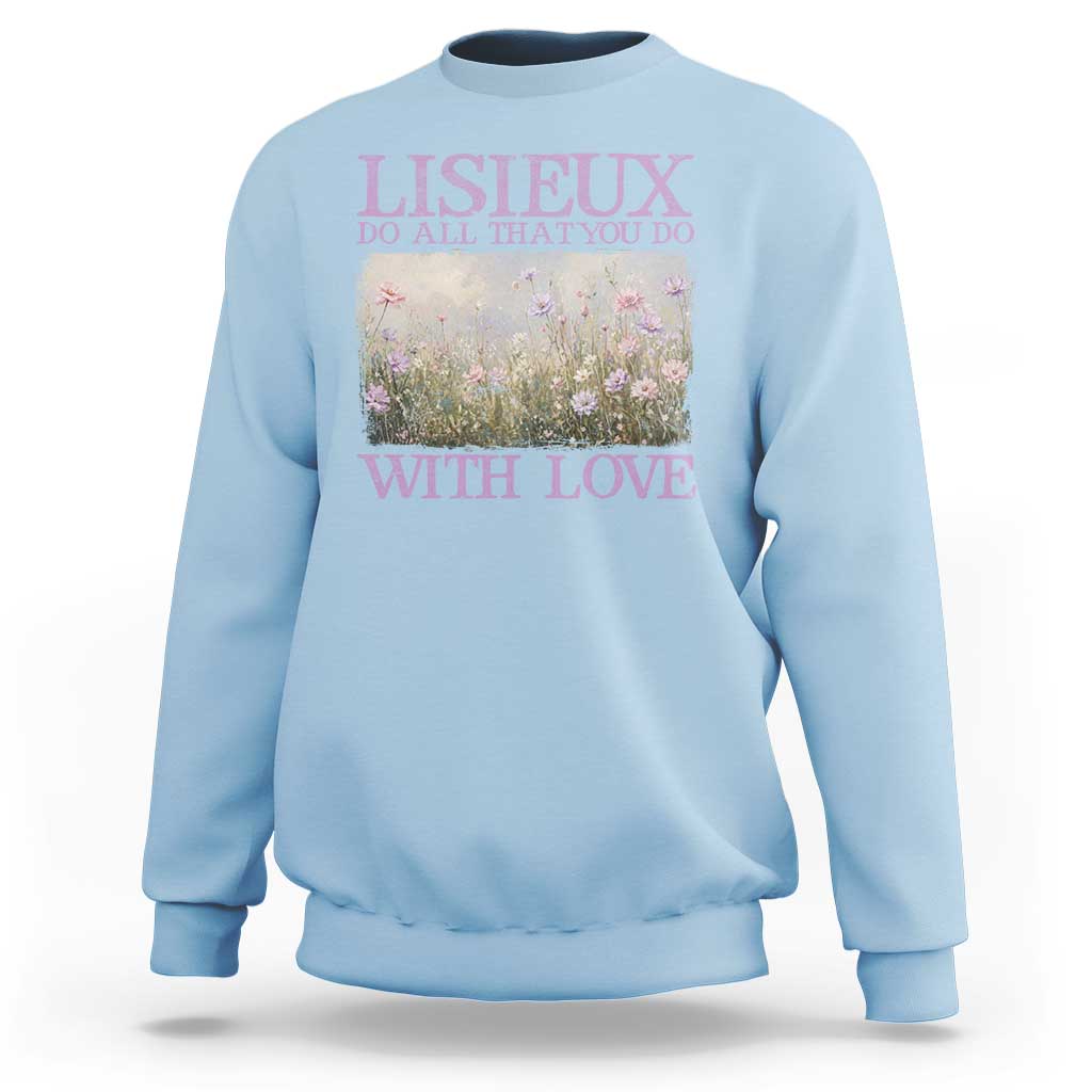 St Therese of Lisieux Sweatshirt Catholic Saint Gift for Girls Orthodox Christian