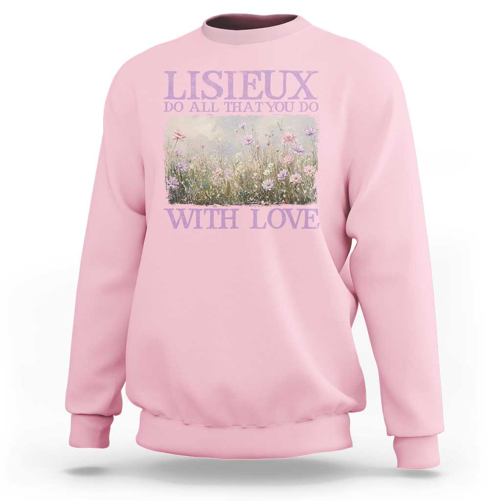 St Therese of Lisieux Sweatshirt Catholic Saint Gift for Girls Orthodox Christian