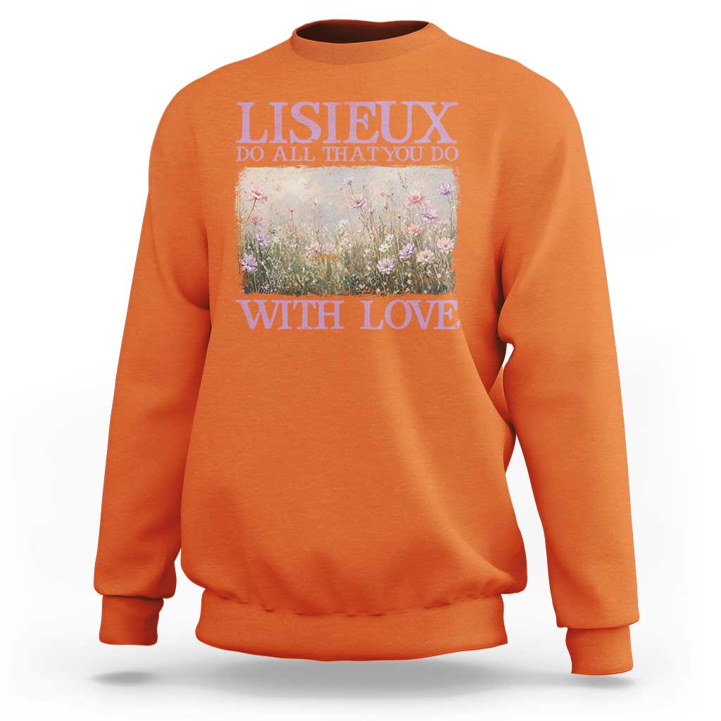 St Therese of Lisieux Sweatshirt Catholic Saint Gift for Girls Orthodox Christian
