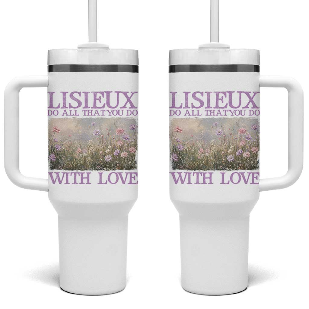 St Therese of Lisieux Tumbler With Handle Catholic Saint Gift for Girls Orthodox Christian