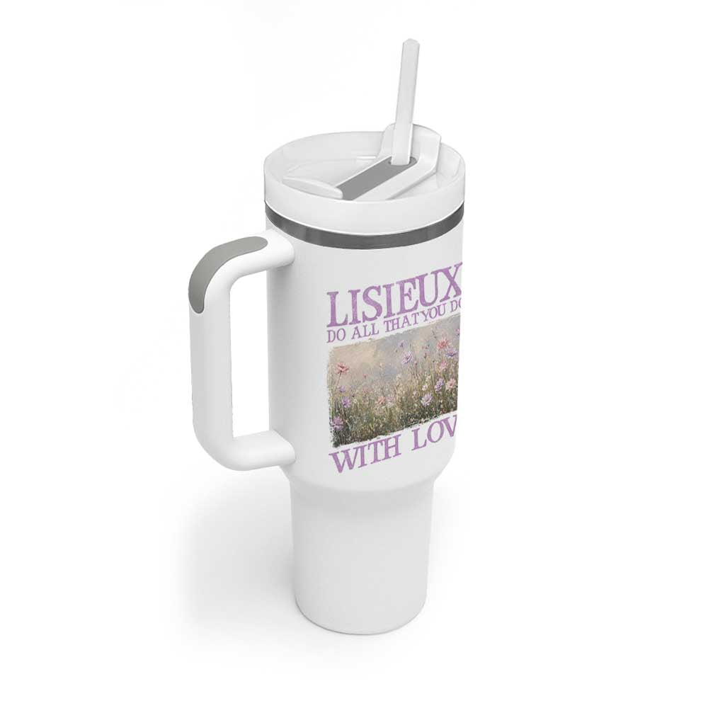 St Therese of Lisieux Tumbler With Handle Catholic Saint Gift for Girls Orthodox Christian