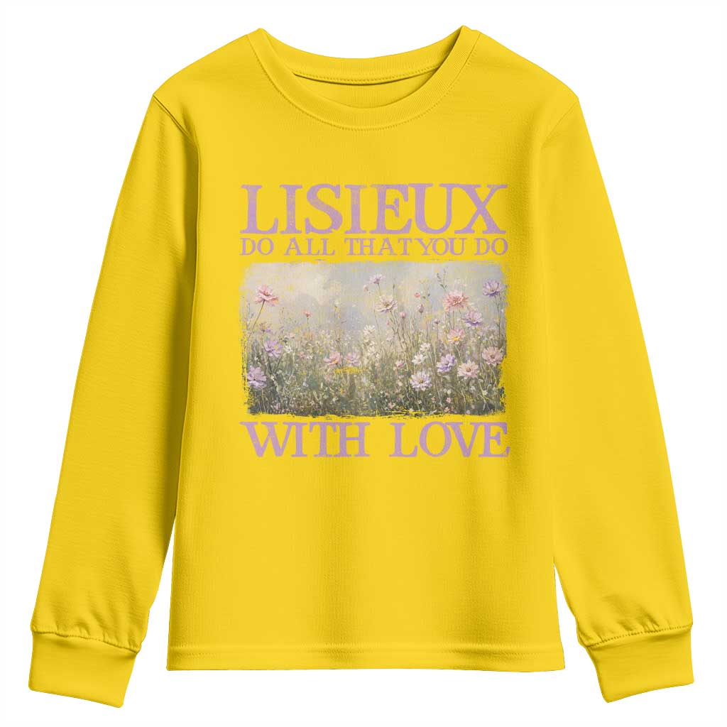 St Therese of Lisieux Youth Sweatshirt Catholic Saint Gift for Girls Orthodox Christian