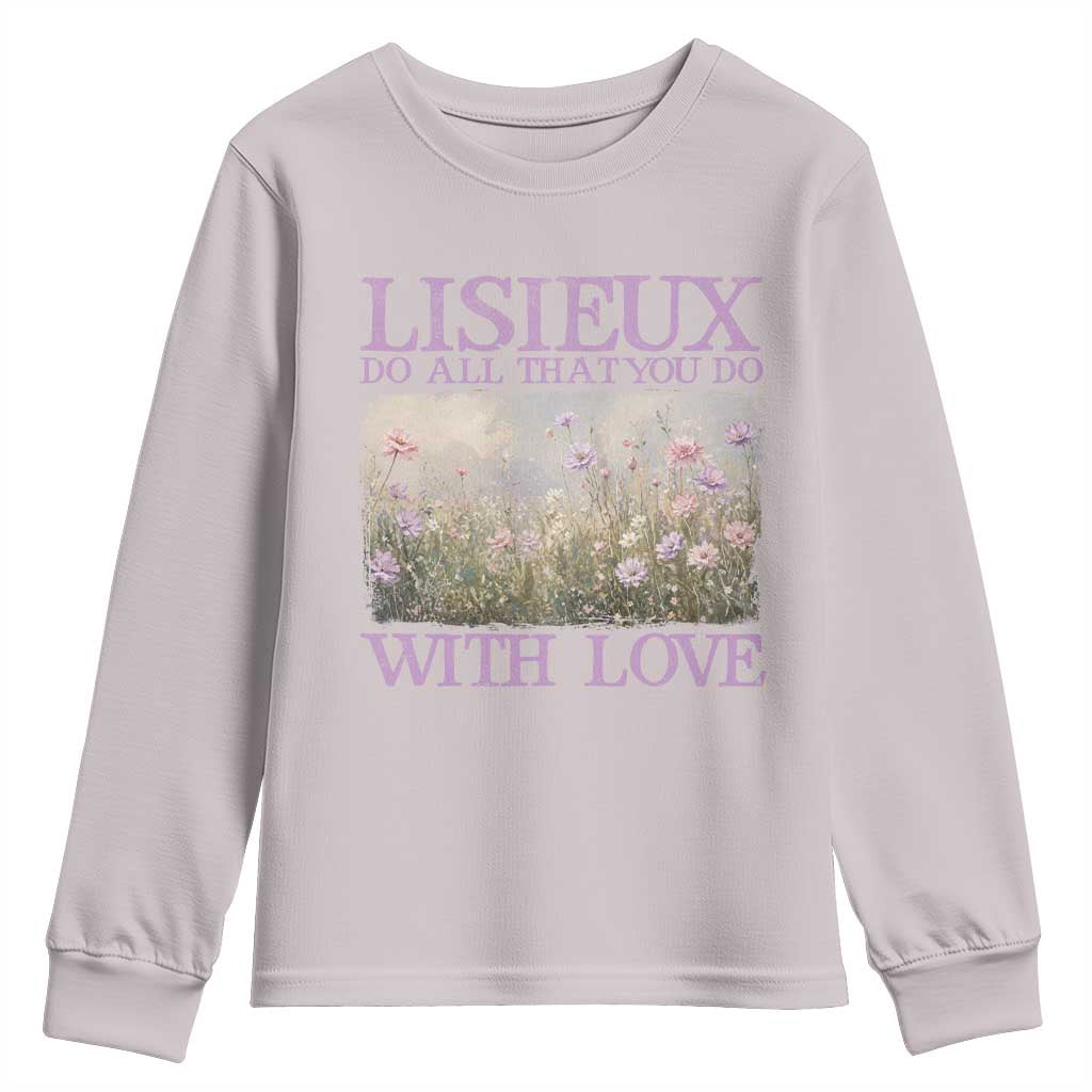 St Therese of Lisieux Youth Sweatshirt Catholic Saint Gift for Girls Orthodox Christian