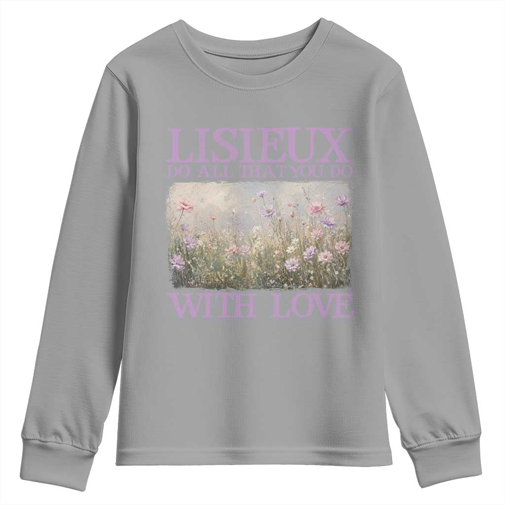 St Therese of Lisieux Youth Sweatshirt Catholic Saint Gift for Girls Orthodox Christian