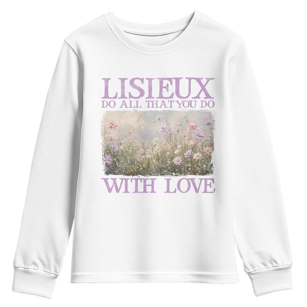 St Therese of Lisieux Youth Sweatshirt Catholic Saint Gift for Girls Orthodox Christian